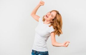 Woman Cheering Tips and